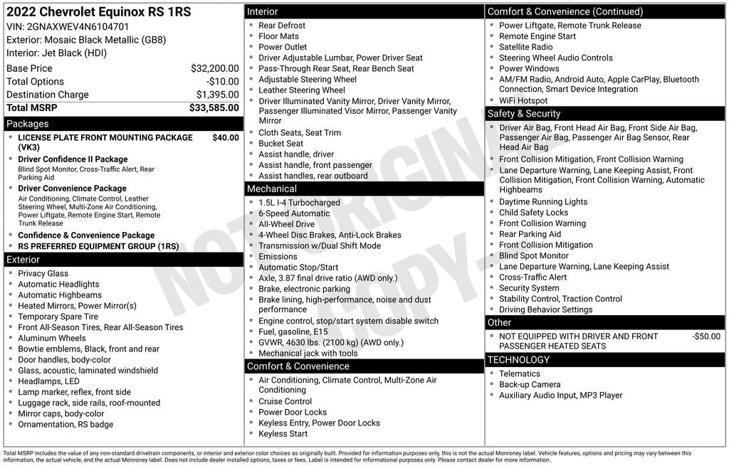 Used 2022 Chevrolet Equinox RS SUV
