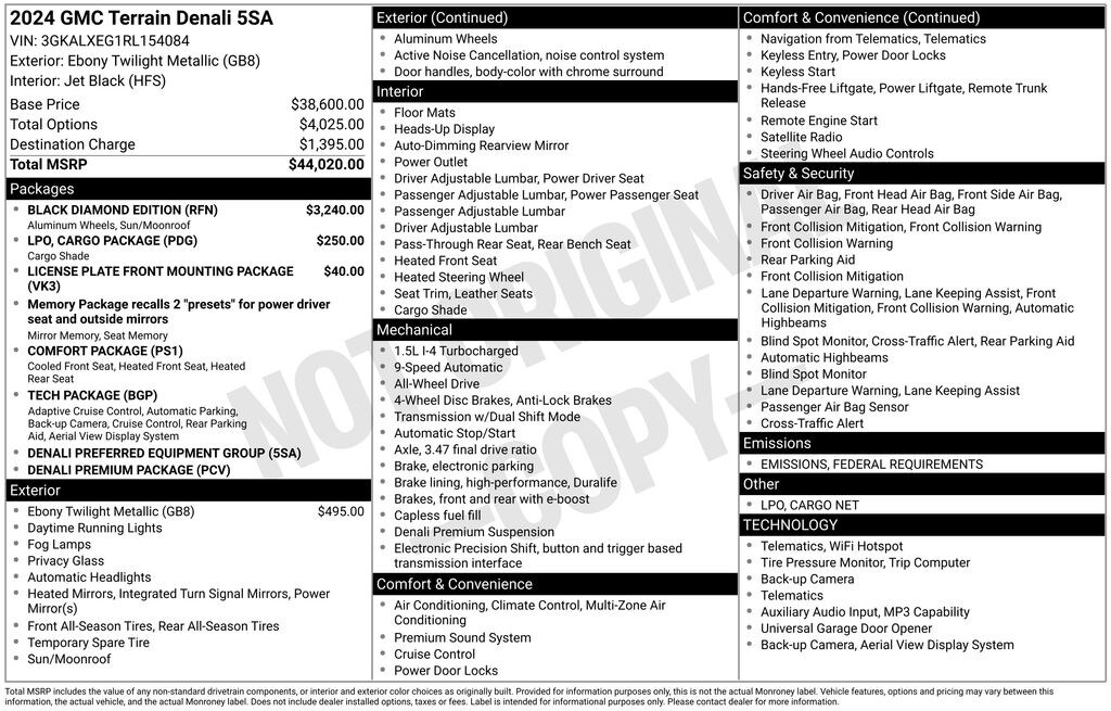 Used 2024 GMC Terrain Denali SUV