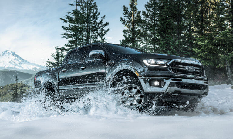 2021 Ford Ranger exterior offroad in snow