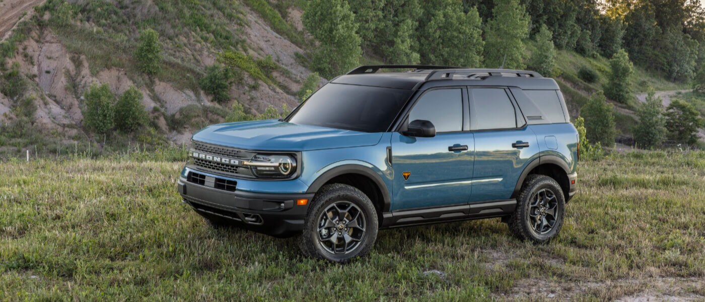 2021 Ford Bronco Sport driving on a mountainside