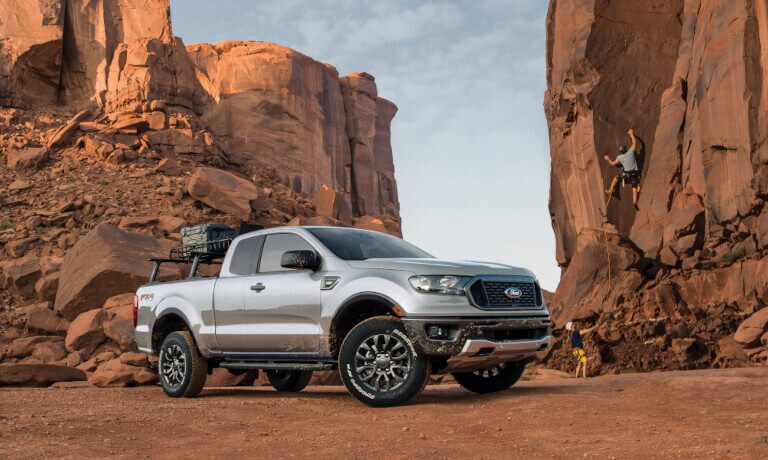 2022 Ford Ranger Exterior Parked By Rock Climbers