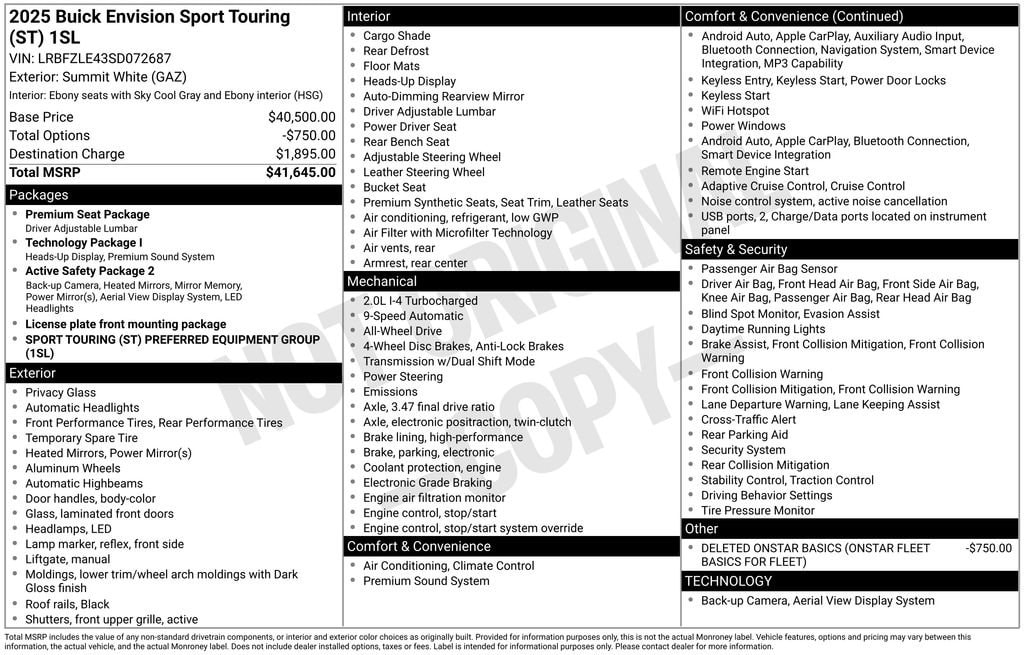 Used 2025 Buick Envision Sport Touring SUV