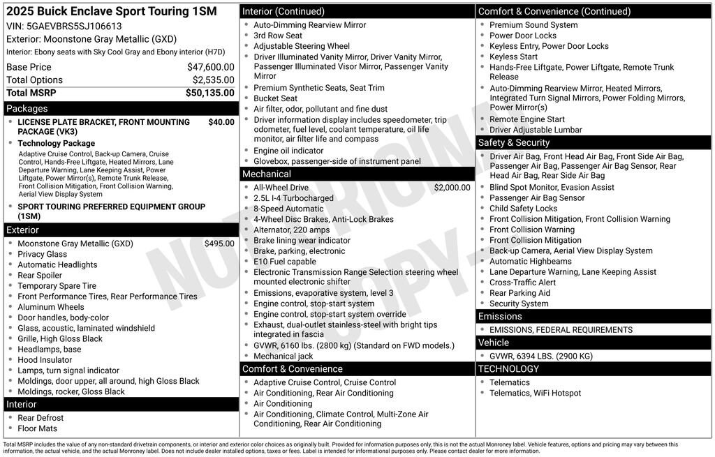 New 2025 Buick Enclave Sport Touring SUV
