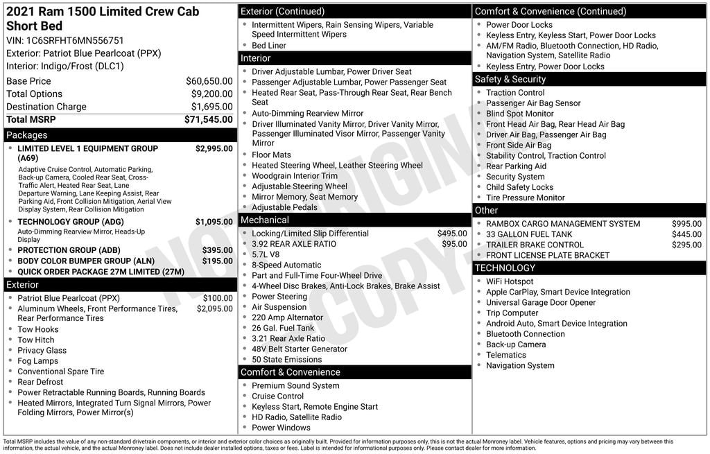 Used 2021 Ram 1500 Limited