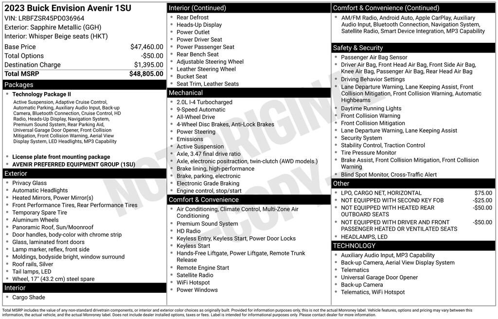 Used 2023 Buick Envision Avenir SUV