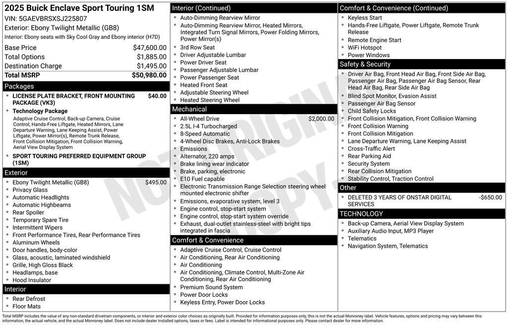 Used 2025 Buick Enclave Sport Touring SUV