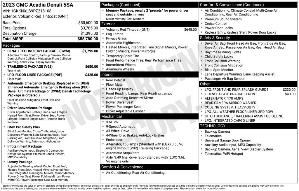 Used 2023 GMC Acadia Denali SUV