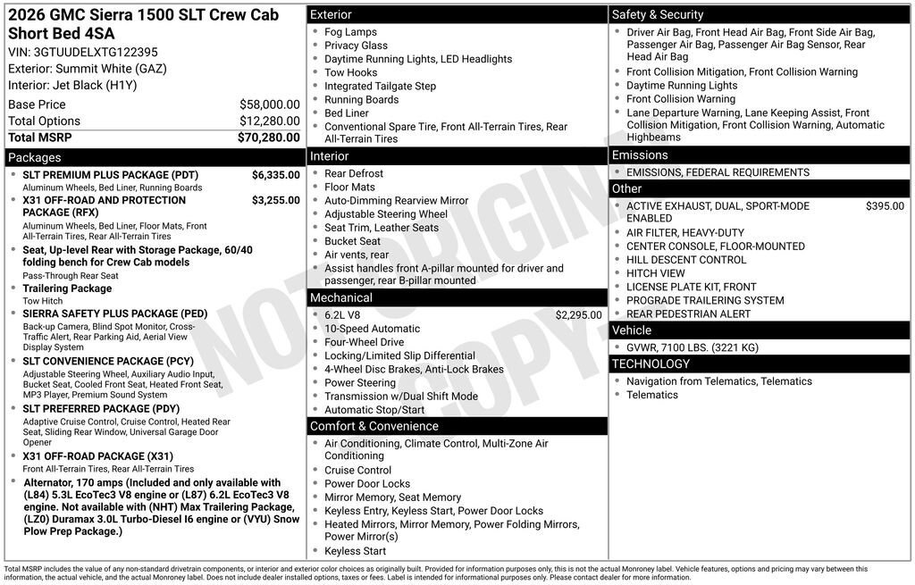 New 2026 GMC Sierra 1500 SLT Truck