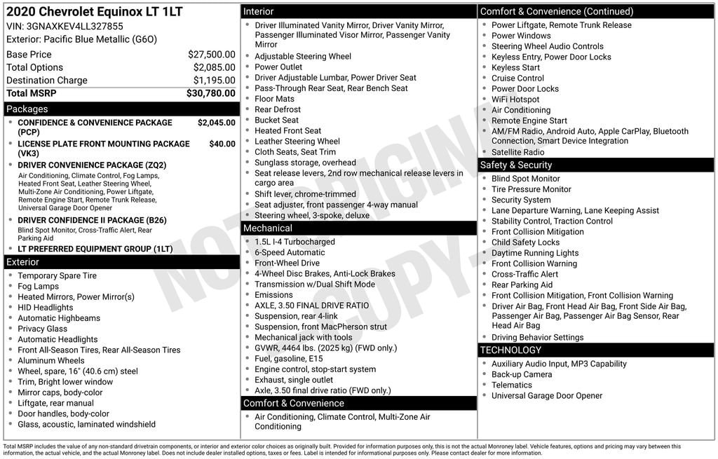 Used 2020 Chevrolet Equinox LT SUV