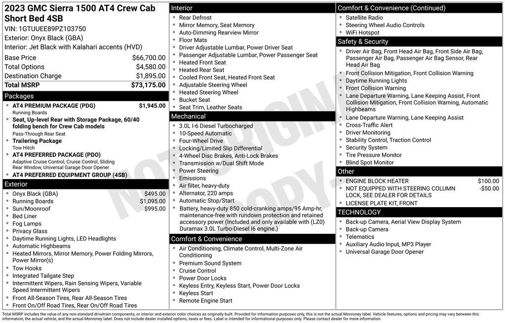 Used 2023 GMC Sierra 1500 AT4 Truck