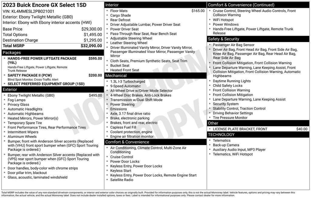 Used 2023 Buick Encore GX Select SUV