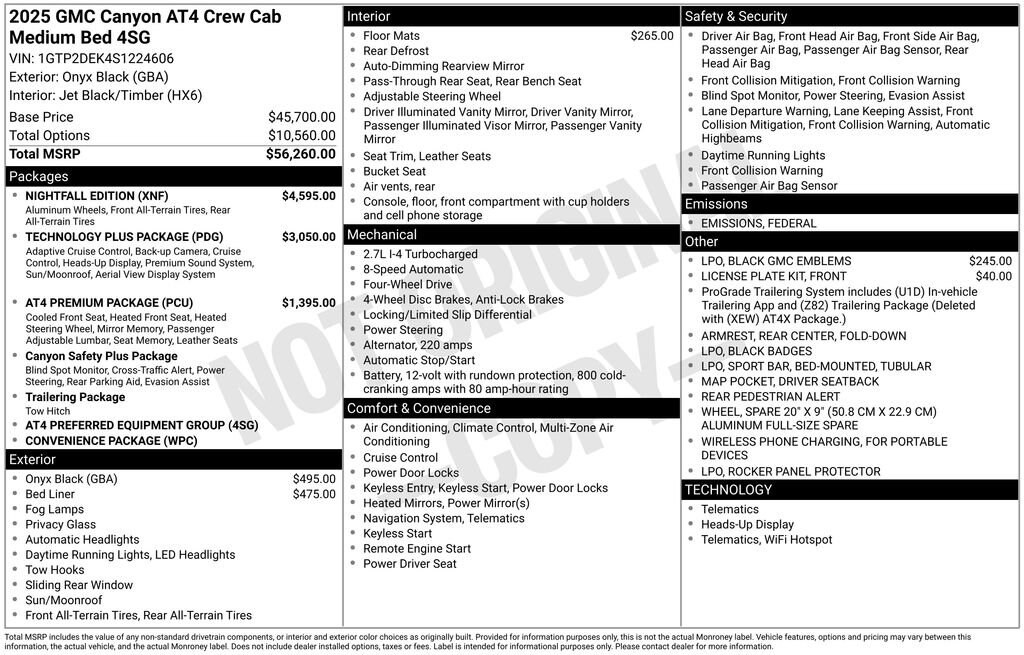 New 2025 GMC Canyon AT4 Truck