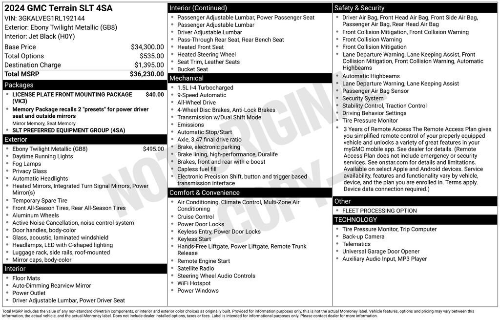 Used 2024 GMC Terrain SLT SUV