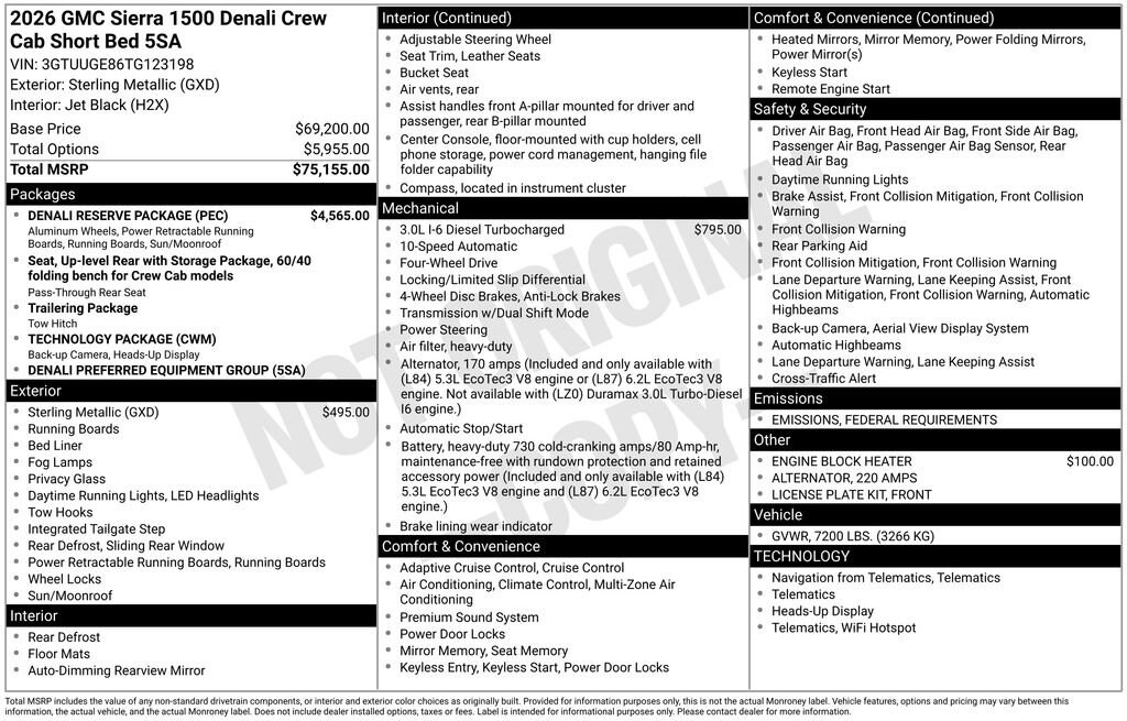 New 2026 GMC Sierra 1500 Denali Truck