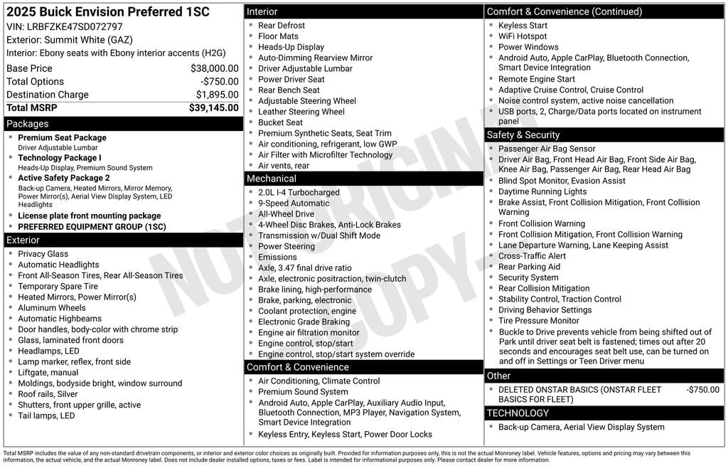 Used 2025 Buick Envision Preferred SUV