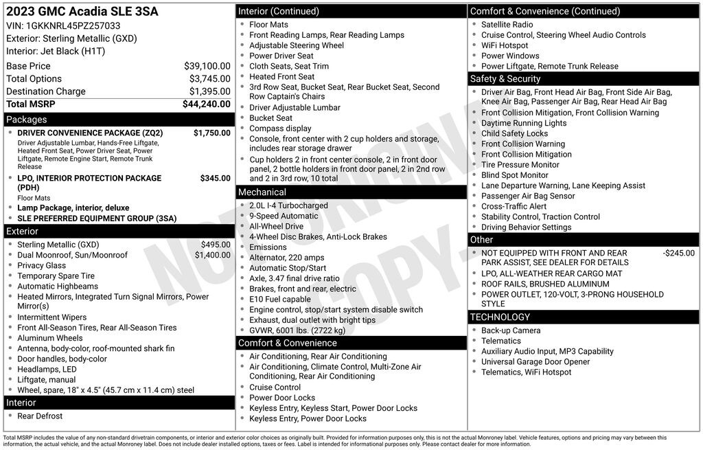 Used 2023 GMC Acadia SLE SUV