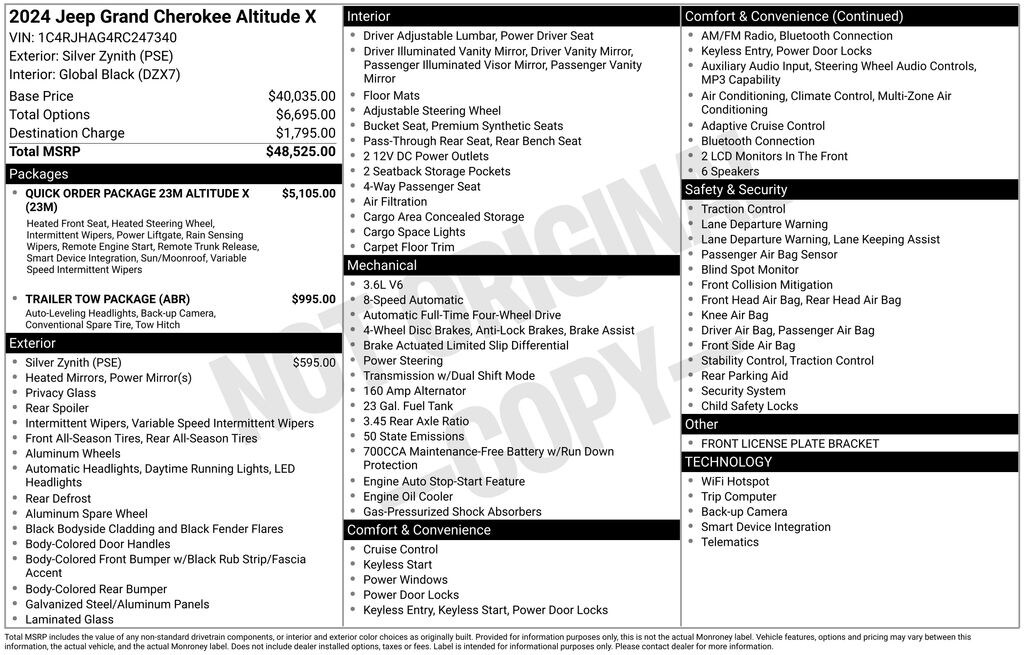 Used 2024 Jeep Grand Cherokee Altitude X SUV
