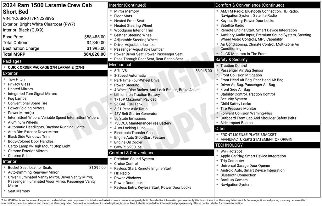 Used 2024 Ram 1500 Laramie Truck