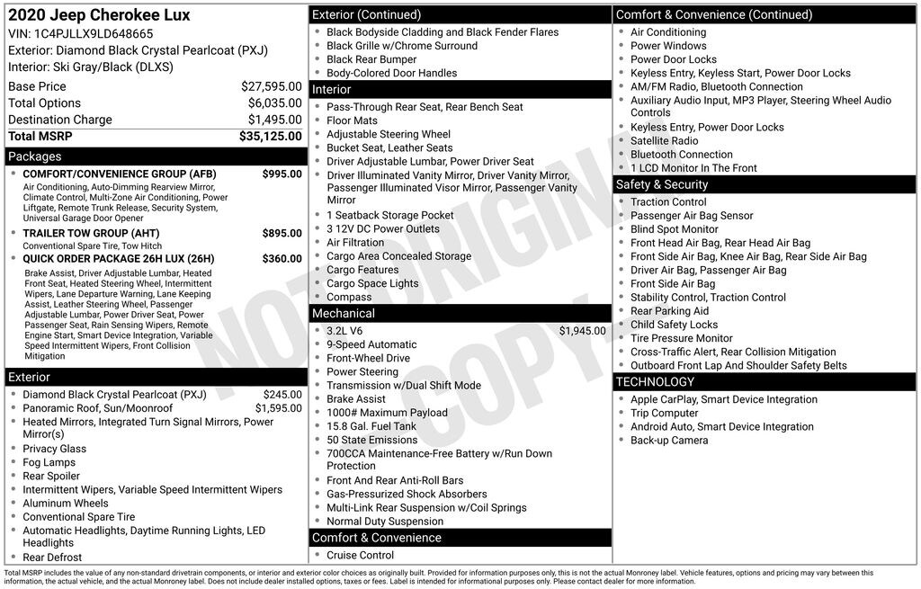 Used 2020 Jeep Cherokee SUV