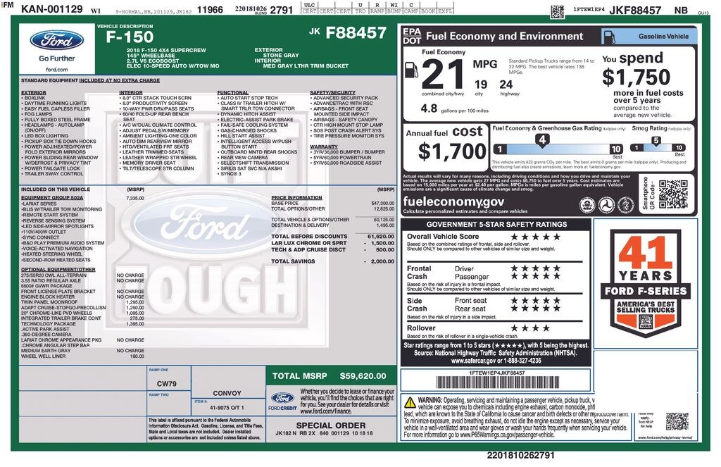 Used 2018 Ford F-150 Lariat Truck