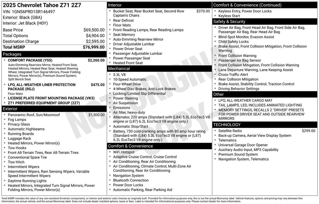 Used 2025 Chevrolet Tahoe