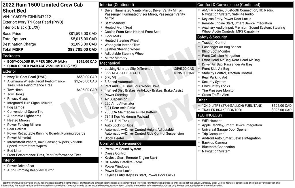 Used 2022 Ram 1500 Limited Truck