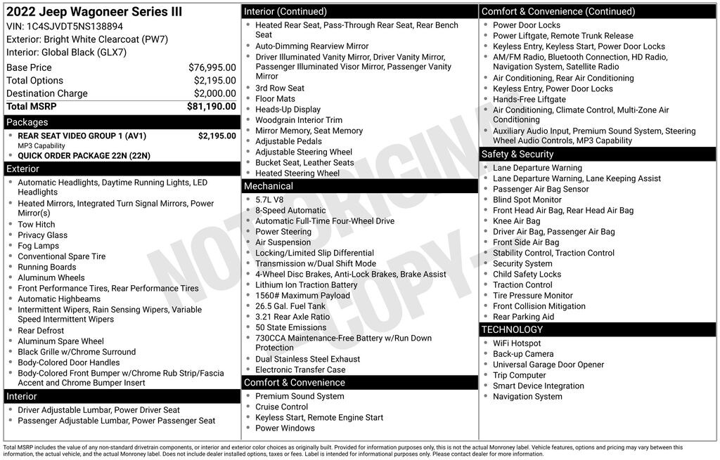 Used 2022 Jeep Wagoneer Series III SUV