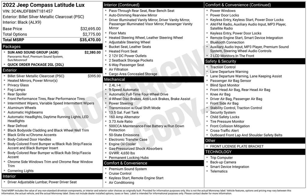 Used 2022 Jeep Compass Latitude Lux SUV