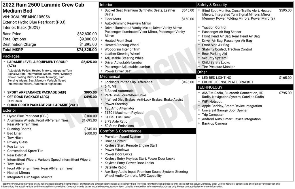 Used 2022 Ram 2500 Laramie Truck