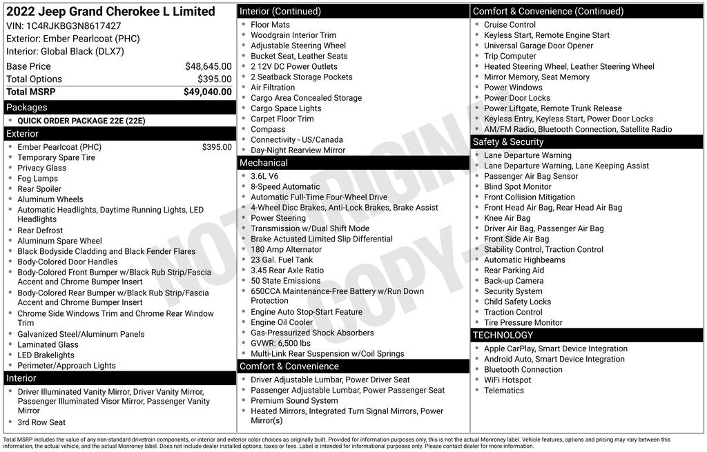 Used 2022 Jeep Grand Cherokee L Limited SUV