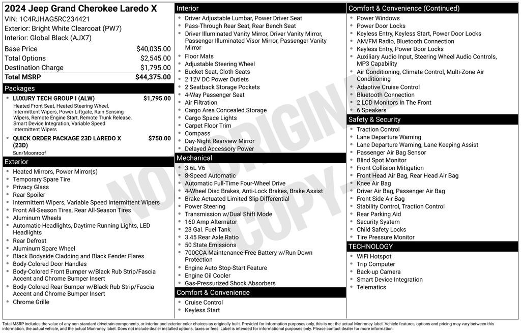 Used 2024 Jeep Grand Cherokee Laredo X SUV
