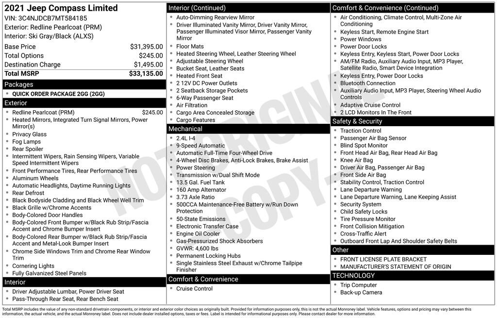 Used 2021 Jeep Compass Limited