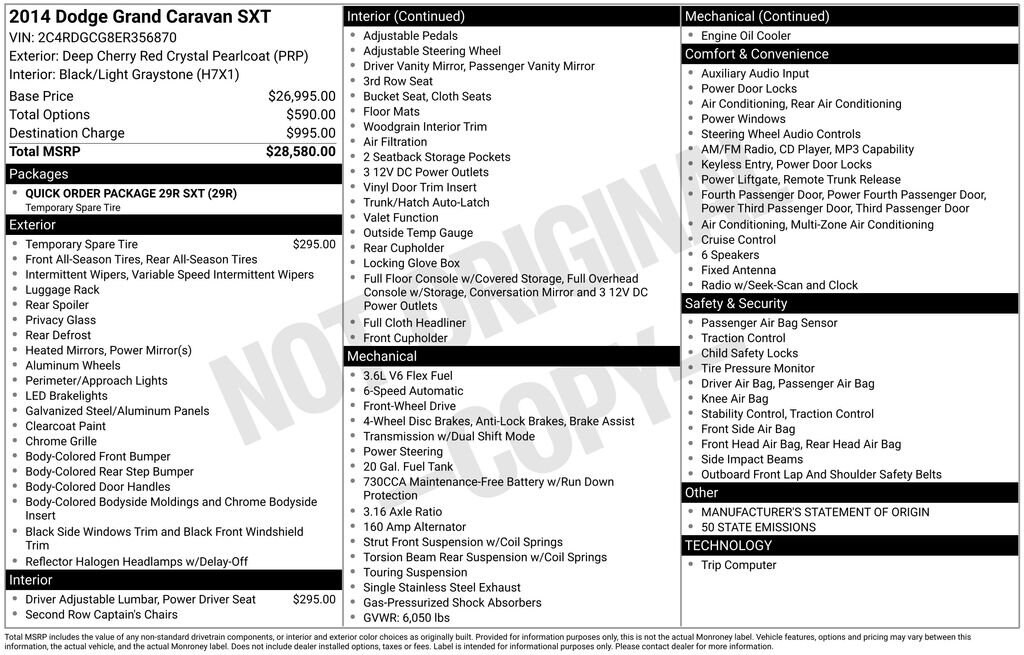 Used 2014 Dodge Grand Caravan SXT