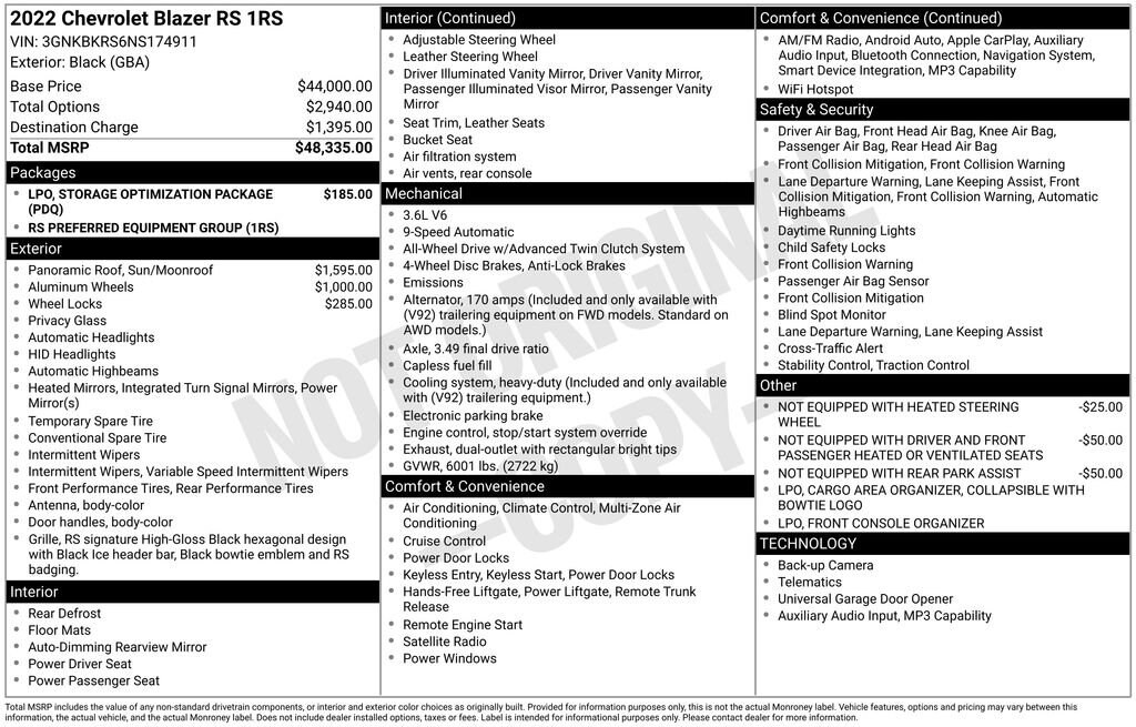 Used 2022 Chevrolet Blazer RS SUV