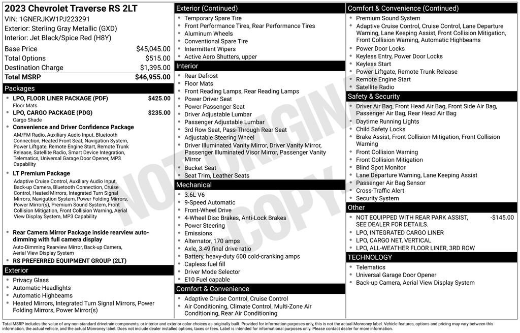 Used 2023 Chevrolet Traverse RS SUV