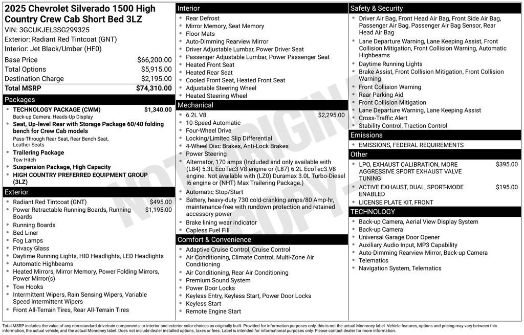 New 2025 Chevrolet Silverado 1500 High Country Truck