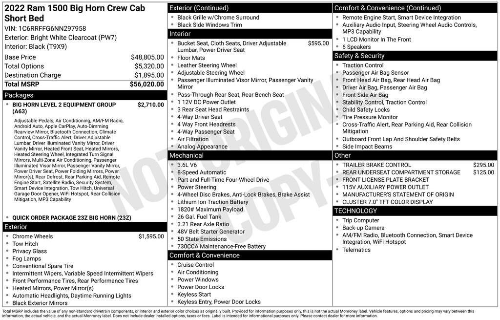 Used 2022 Ram 1500 Big Horn