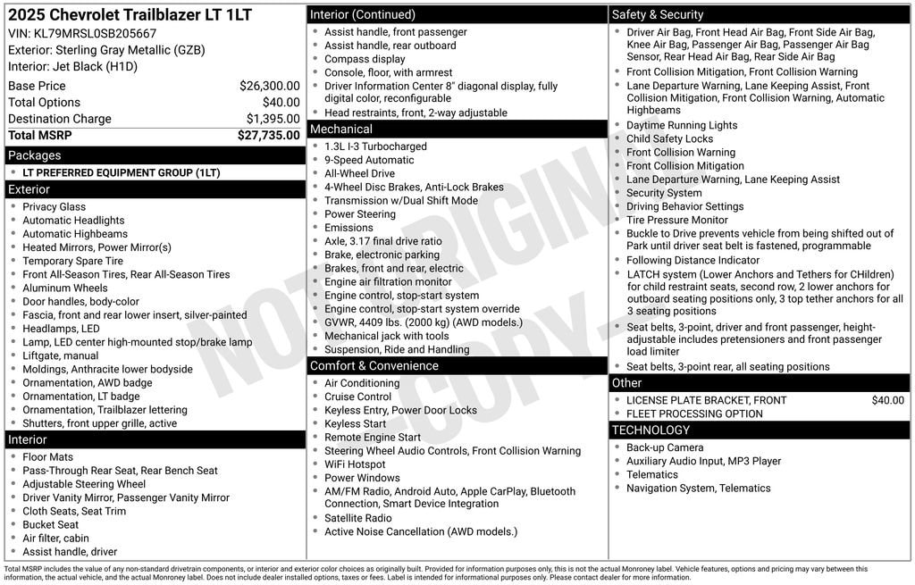 Used 2025 Chevrolet Trailblazer LT SUV