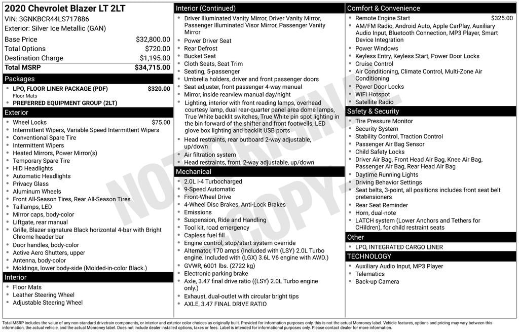 Used 2020 Chevrolet Blazer LT SUV