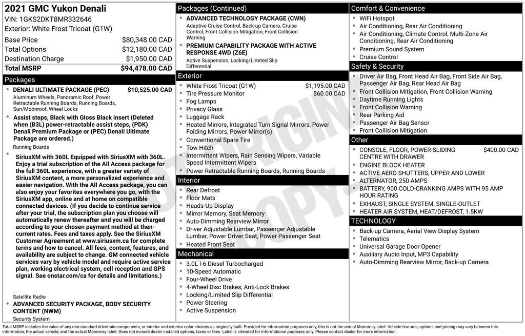 Used 2021 GMC Yukon Denali SUV