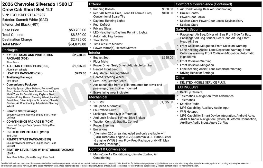 Used 2026 Chevrolet Silverado 1500 LT Truck