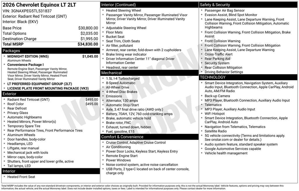 New 2026 Chevrolet Equinox LT SUV