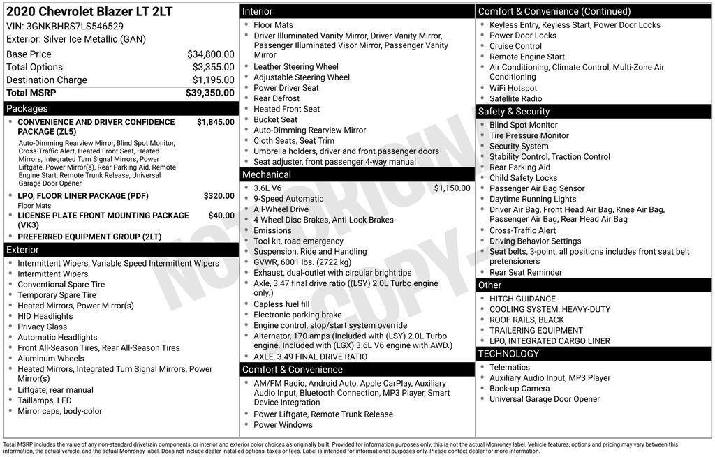 Used 2020 Chevrolet Blazer LT SUV