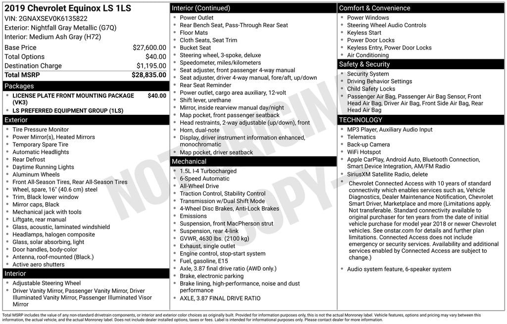 Used 2019 Chevrolet Equinox LS SUV