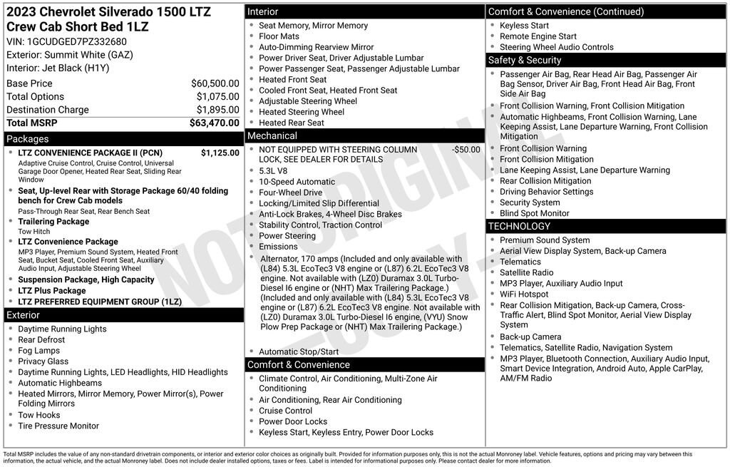 Used 2023 Chevrolet Silverado 1500 LTZ Truck