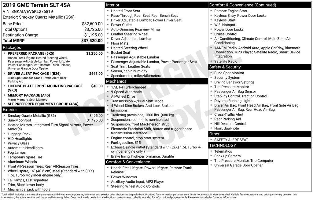 Used 2019 GMC Terrain SLT SUV