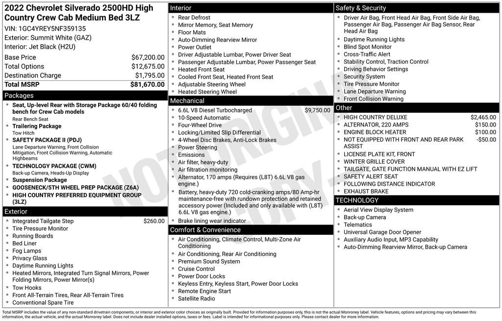 Used 2022 Chevrolet Silverado 2500 HD High Country Truck