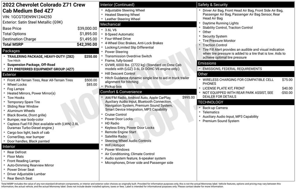 Used 2022 Chevrolet Colorado Z71 Truck