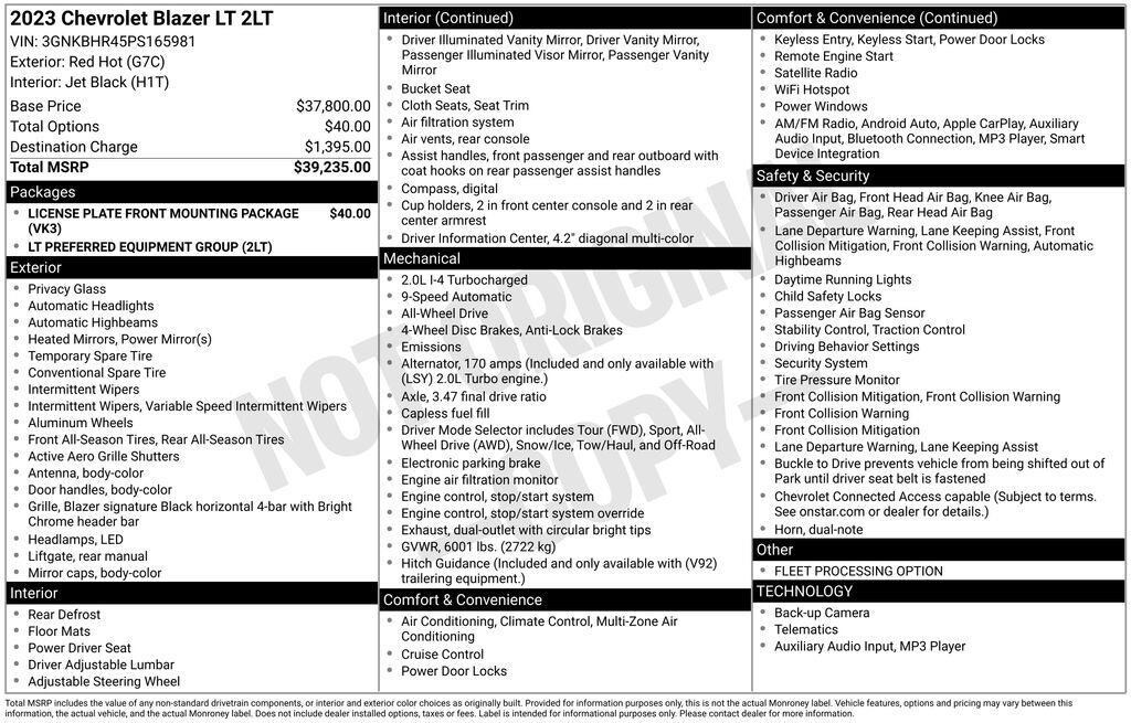 Used 2023 Chevrolet Blazer 2LT SUV