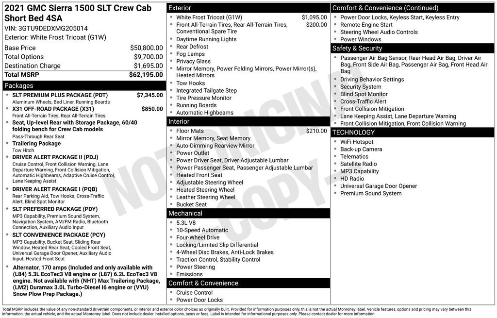 Used 2021 GMC Sierra 1500 SLT Truck